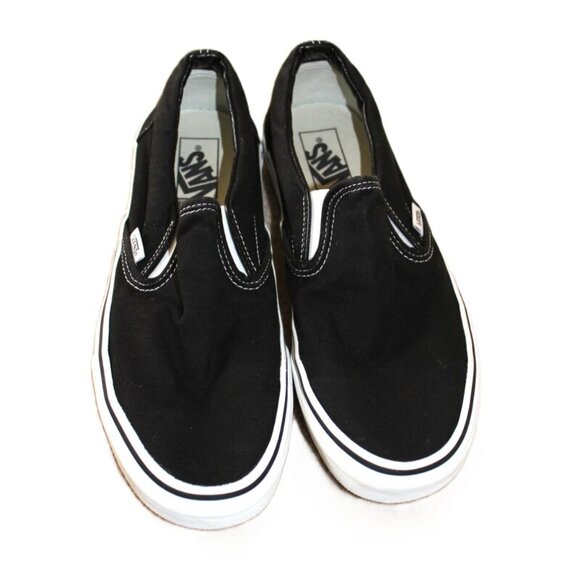 VANS Classic Canvas Skateboard Slip-On Shoes, Black Unisex - Size M9.5/W11 - Picture 11 of 14